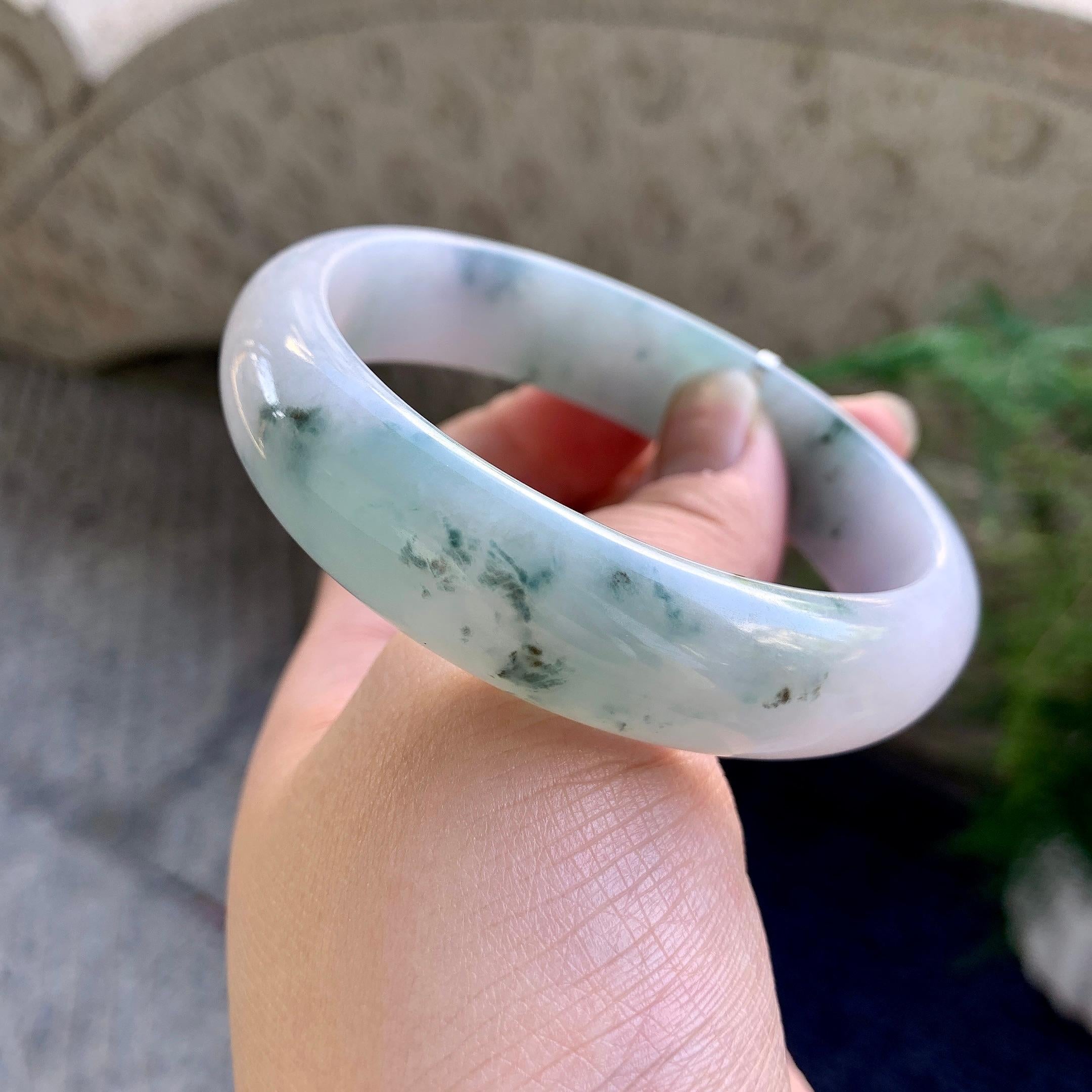 糯种飘花宽版轮胎手镯（62mm）（yc223238）
