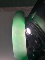 细糯种飘阳绿平安镯（53.4mm）（yc290961）