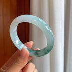 糯冰飘花翡翠平安镯（57.8mm）（yc400166）