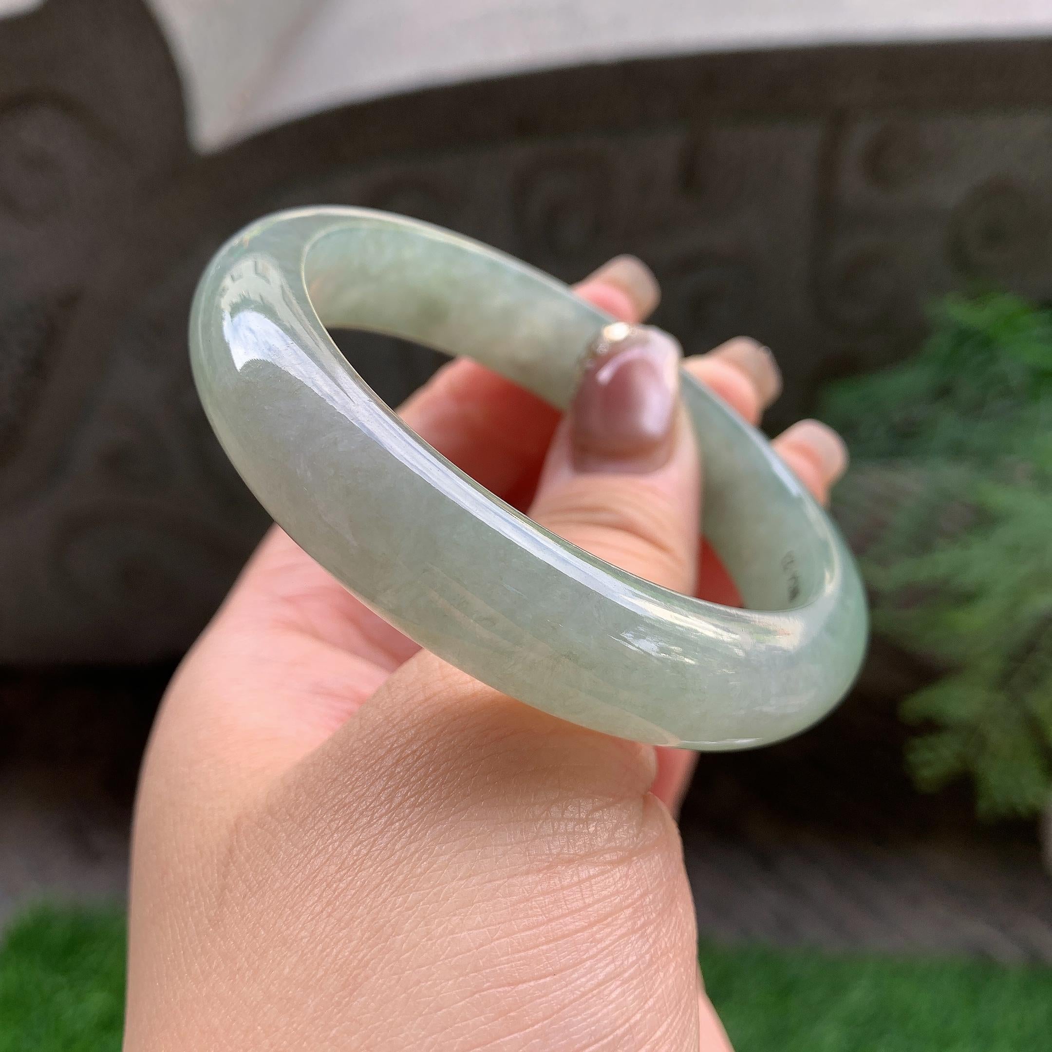 细糯种淡晴底平安镯（56mm）（yc293328）