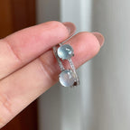 18k金钻镶冰种无色翡翠戒指（yc336040）