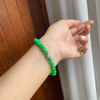 糯冰满绿翡翠珠串手串（yc247646）