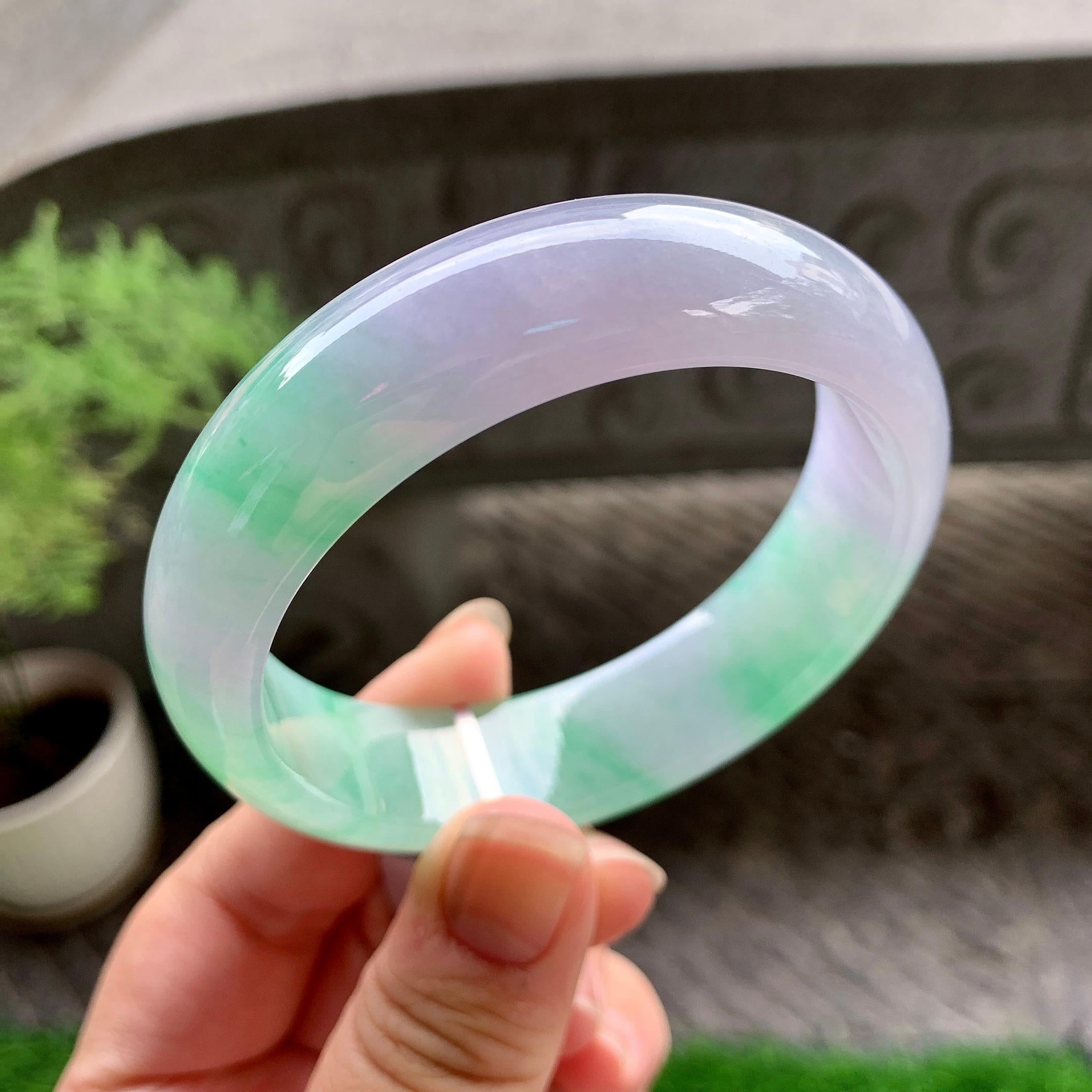 细糯种春彩宽版轮胎手镯（57.8mm）（yc225042）