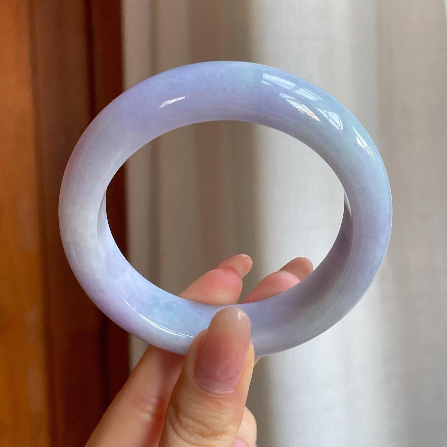 糯冰紫罗兰翡翠平安镯（57.2mm)（yc361758）