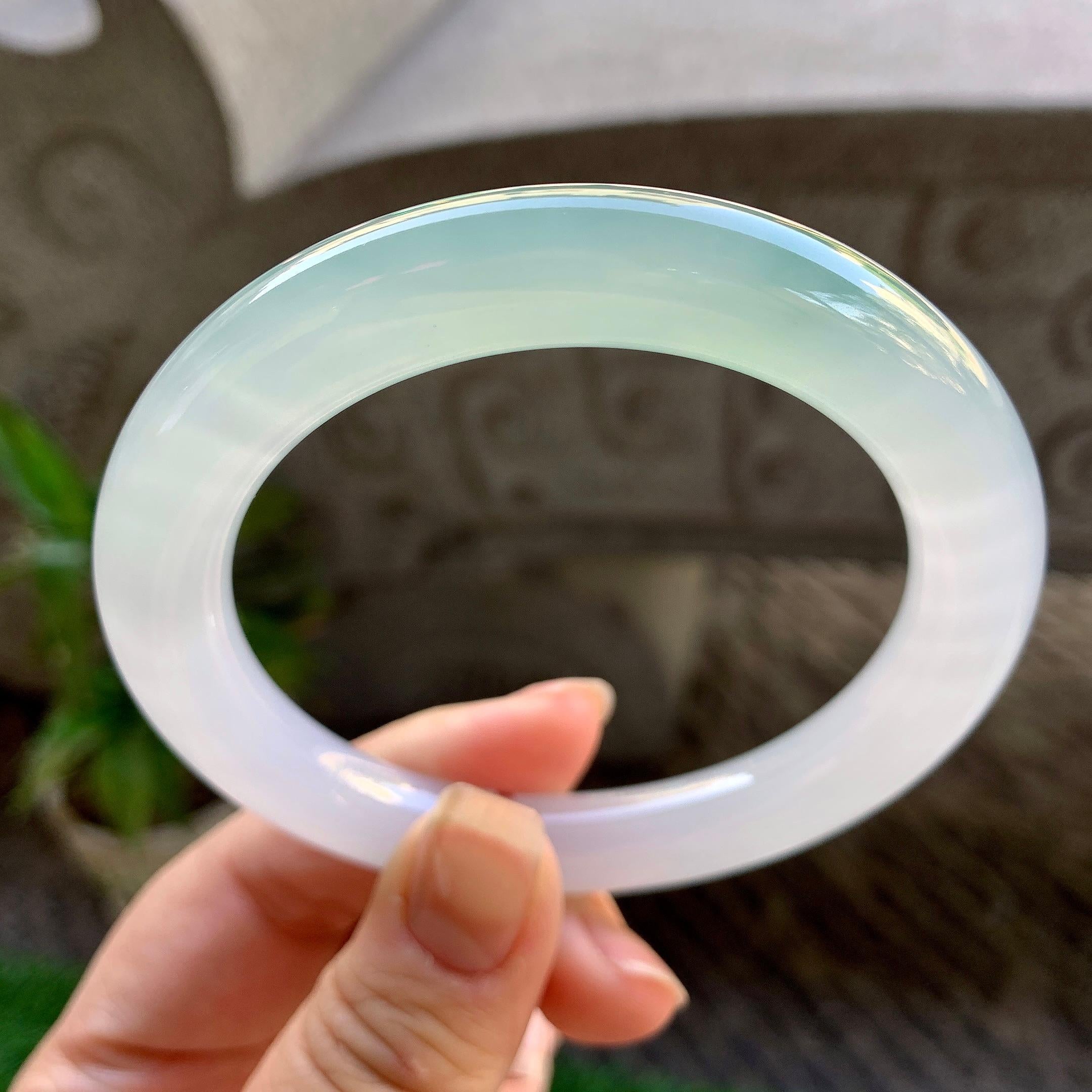 冰种晴水圆条手镯（59mm）（yc308174）