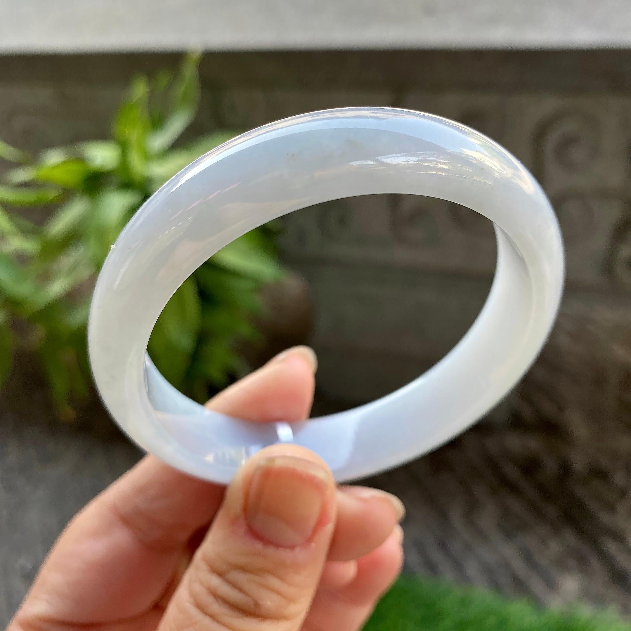 细糯种淡晴底平安镯（56.8mm）（yc311869）