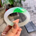 糯冰种飘阳绿平安镯（52mm）（yc292641）