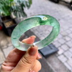 高冰种飘花平安镯（54.8mm）（yc292642）