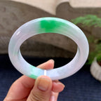 细糯种飘阳绿平安镯（55.8mm）（yc194566）