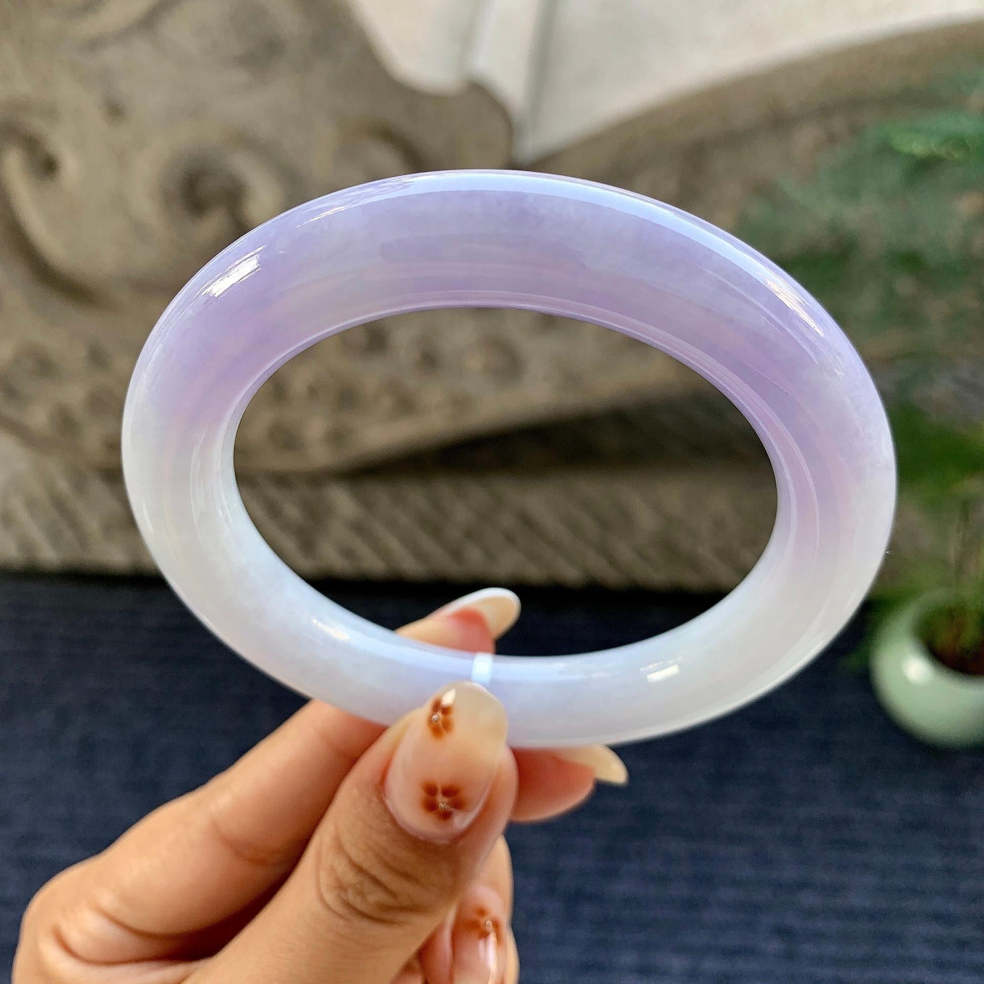 细糯种紫罗兰圆条手镯（57.3mm）（yc249454）