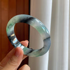 糯冰乌鸡特色翡翠平安镯（57.6mm）（yc276466）