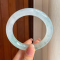 冰种飘花翡翠圆条手镯（56.4mm)（yc342950）