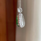 18k金钻镶冰种满绿翡翠葫芦（yc352474）