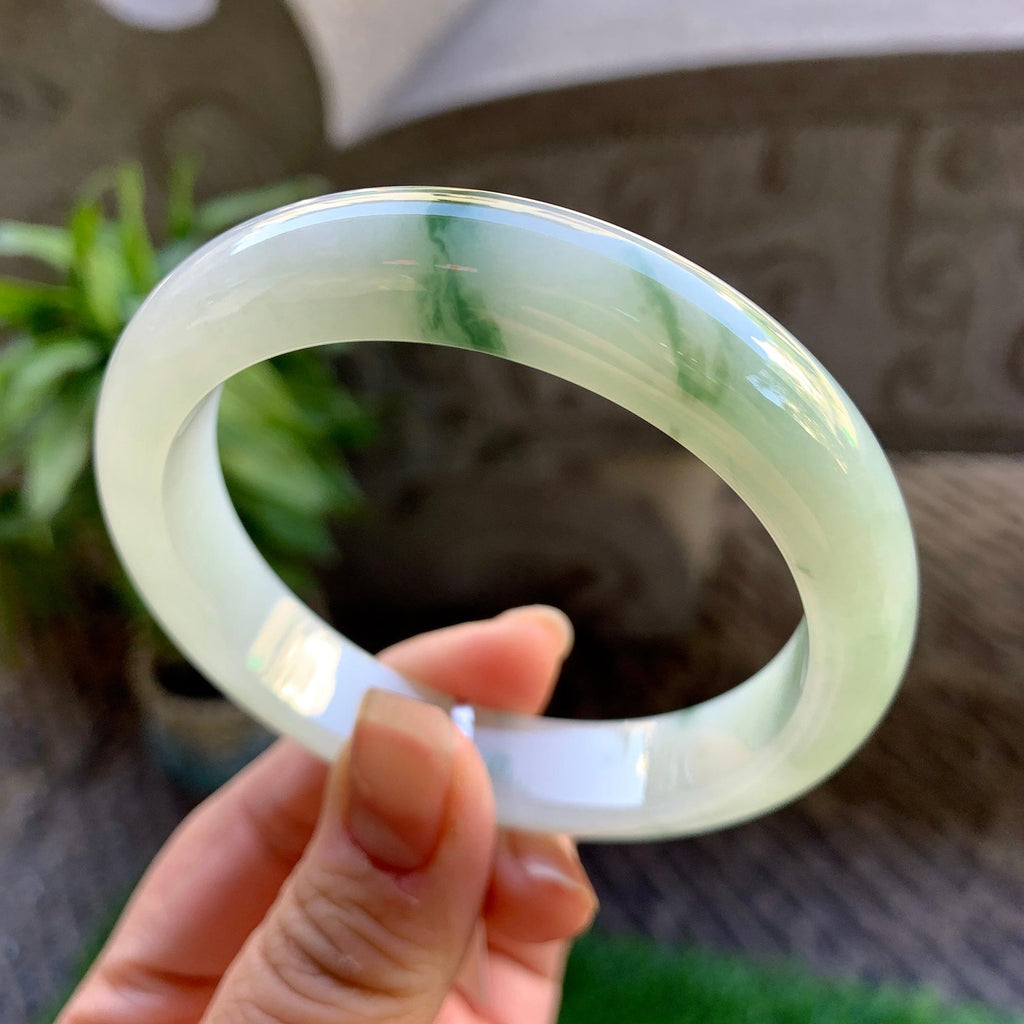 细糯种飘花平安镯（58mm）（yc307327）