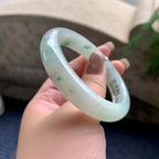 细糯种飘花正圈手镯56圈      天然缅甸A货翡翠（yc433655）
