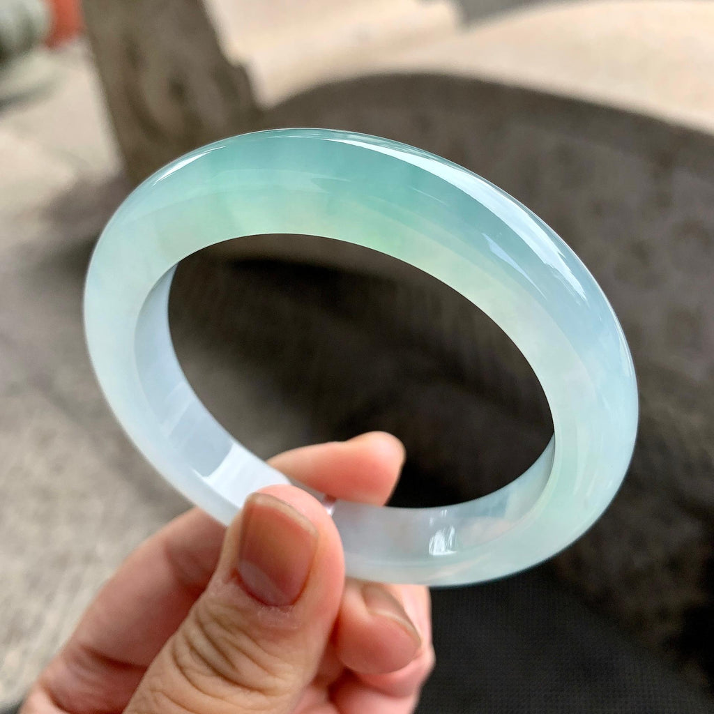 糯冰种晴水平安镯（54.5mm）（yc261145）