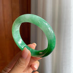 糯冰带辣色翡翠平安镯（54.6mm）（yc400220）