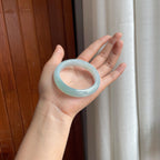 糯冰晴底翡翠平安镯（52.7mm）（yc400207）