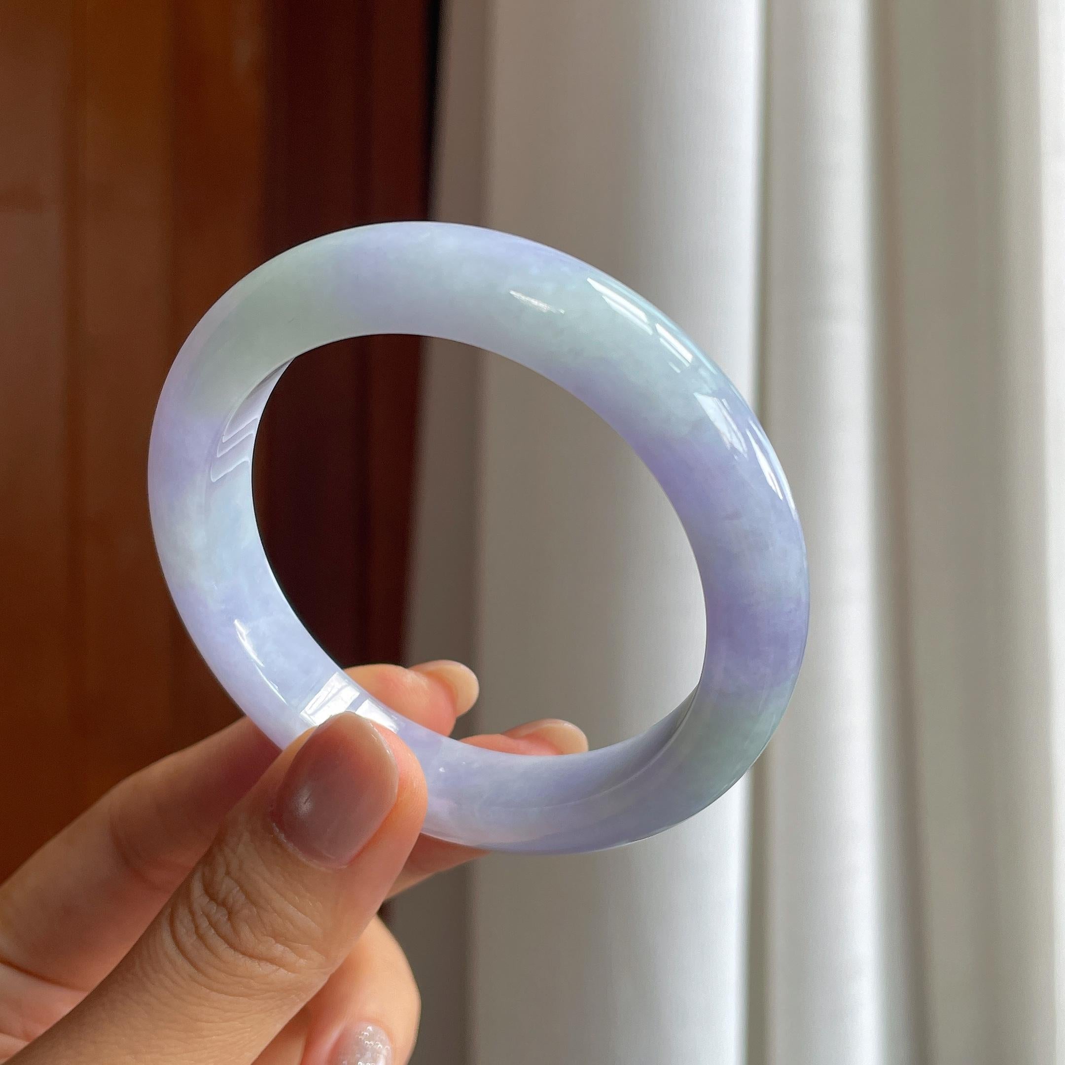 糯冰紫罗兰翡翠平安镯（54.8mm）（yc407500）
