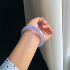 糯冰紫罗兰翡翠圆条手镯（57.2mm）（yc391386）