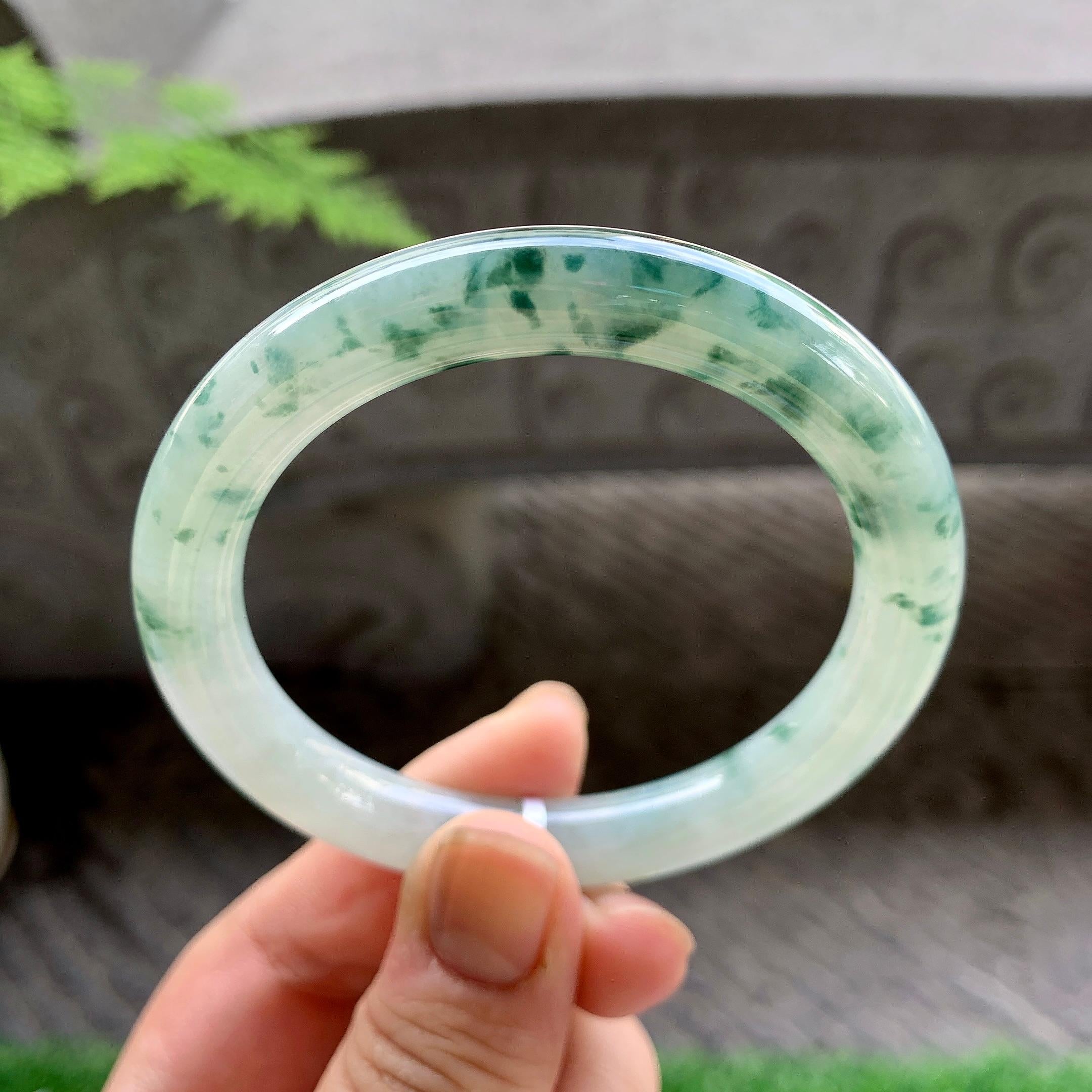 细糯种飘花圆条手镯（54.4mm）（yc248144）