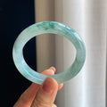 糯冰飘花翡翠平安镯（53mm）（yc289696）