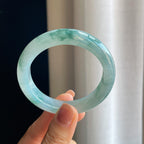 糯冰飘花翡翠平安镯（53mm）（yc289696）