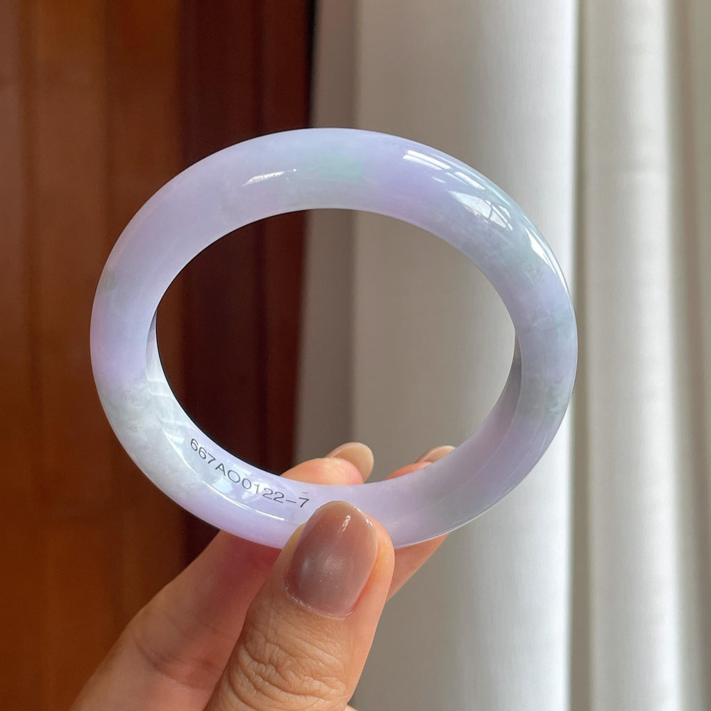 糯冰紫罗兰翡翠平安镯（54mm）（yc407494）