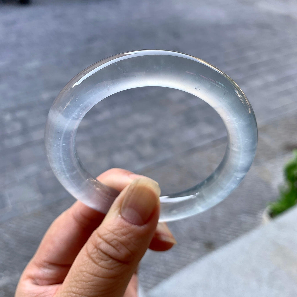 高冰种无色圆条手镯（53.6mm）（yc268982）