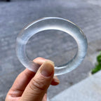 高冰种无色圆条手镯（53.6mm）（yc268982）