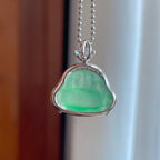 18k金镶冰种带色翡翠佛公（yc241861）