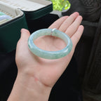 冰种飘花，正圈翡翠手镯（55.3mm）