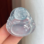 冰种蓝底飘花翡翠佛公（yc248545）