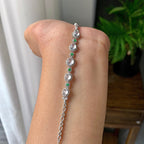 18k金钻镶冰种无色蛋面手链（yc215981）