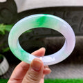 糯冰种春彩平安镯（58mm）（yc253789）