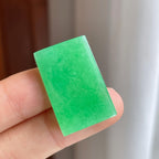 糯冰满绿翡翠无事牌（yc257253）