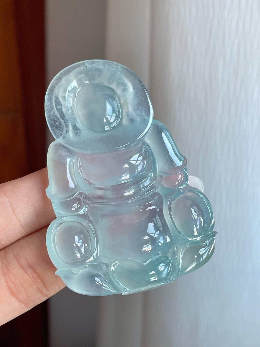 冰种淡晴底翡翠观音（yc266492）