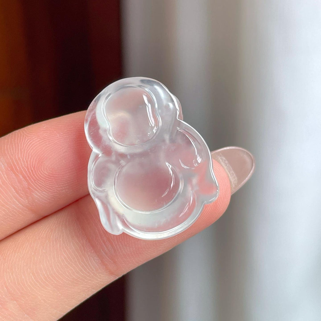 冰玻种无色翡翠宝宝佛（yc240368）