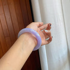 糯冰紫罗兰翡翠圆条手镯（56.6mm）（yc278731）