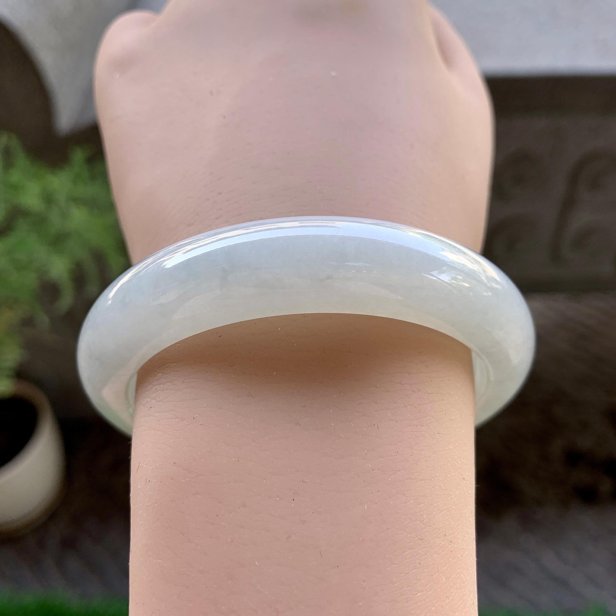 细糯种无色平安镯（56mm）（yc240752）