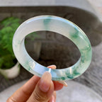 细糯种飘花平安镯（55.3mm）（yc199568）
