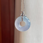 18k金扣冰种紫罗兰翡翠甜甜圈（yc248547）