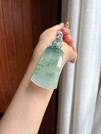 糯冰飘花无事牌 天然缅甸A货翡翠（yc454328）