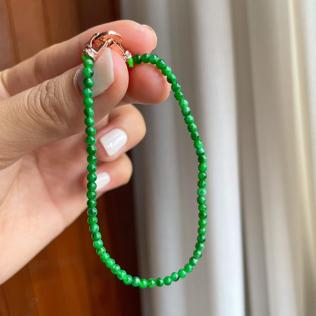 糯种满绿小米珠珠串手链（yc247645）