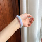 糯冰淡春底翡翠平安镯（53mm)（yc422979）
