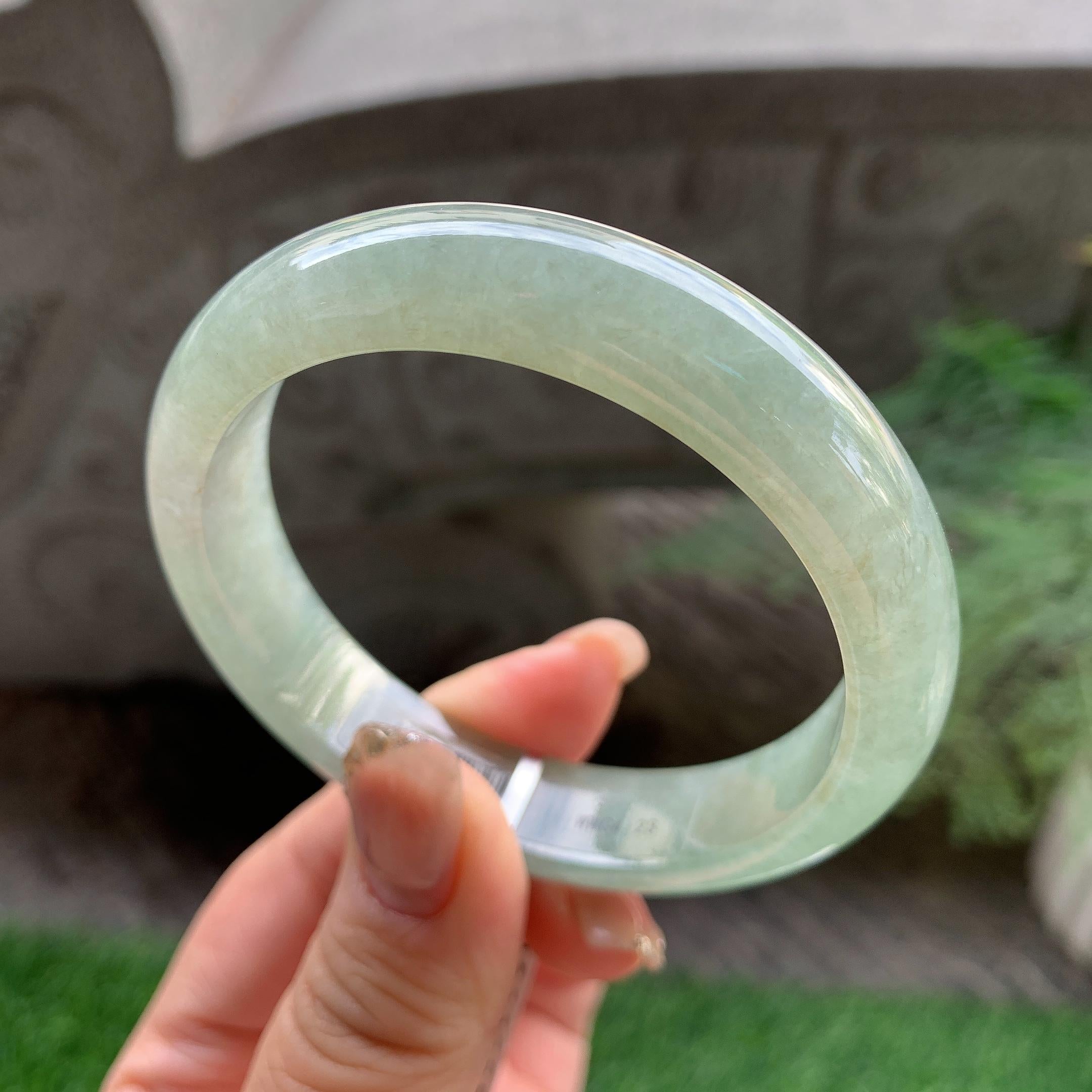 细糯种淡晴底平安镯（56mm）（yc293328）