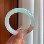 糯冰红翡特色翡翠平安镯（54mm）（yc356520）