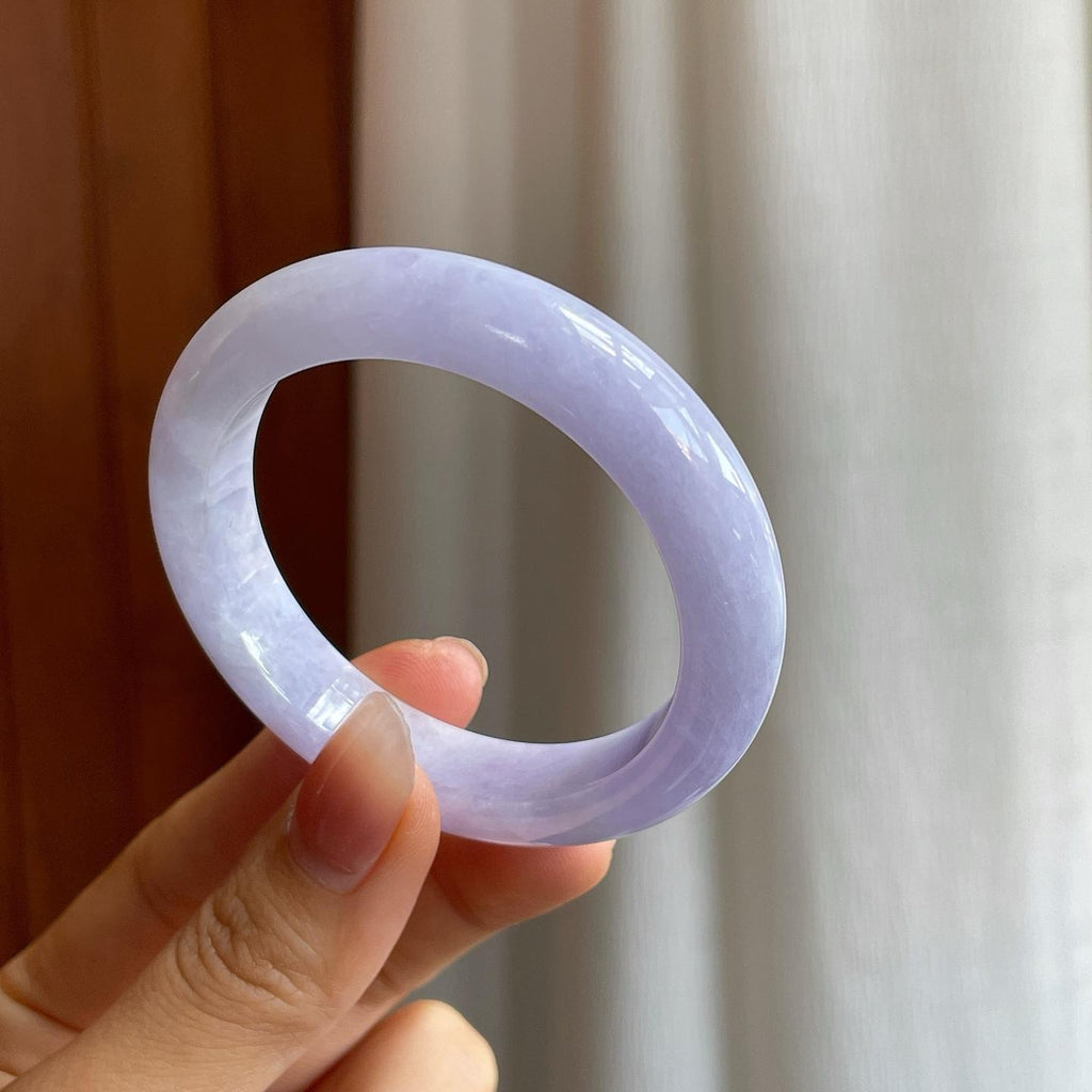 糯冰紫罗兰翡翠平安镯（50.5mm）（yc313016）