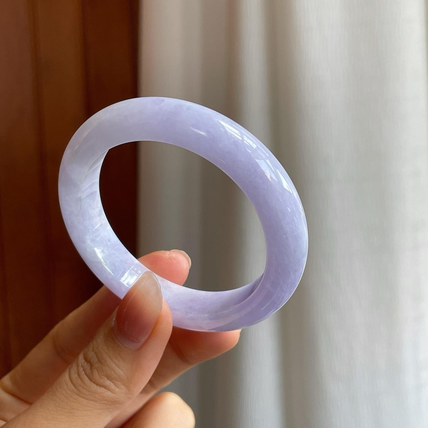 糯冰紫罗兰翡翠平安镯（50.5mm）（yc313016）