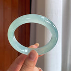 冰种晴底翡翠平安镯(57.6mm)（yc415416）